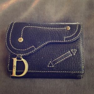 Christian Dior Vintage Leather Saddle Wallet